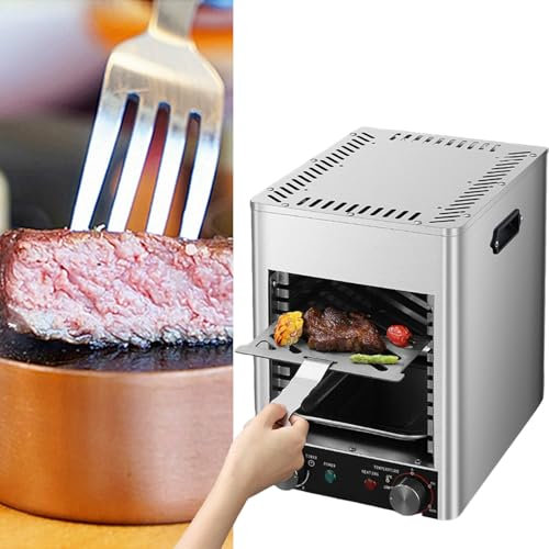 1700w Electric Steak Oven,5min Fast Preheating,Maximum Temperature 800℃,with 0-10min Timer,Time and Temperature Adjustable