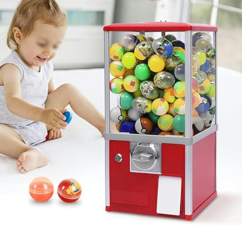 LYJYUJIE Distributeur Automatique pour Enfants distributeurs automatiques commerciaux Distributeur Automatique de Capsules de Gomme de Bonbons avec serrures pour Jouets à Capsules ~/