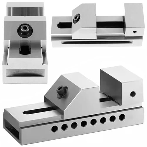 Étau de précision pour outils d'usinage Mini étau à insertion Outil d'usinage en acier 0,005 mm Étau de précision sans vis - Conception à rainure en V précise, pour rectifieuse et fraiseuse,3inch