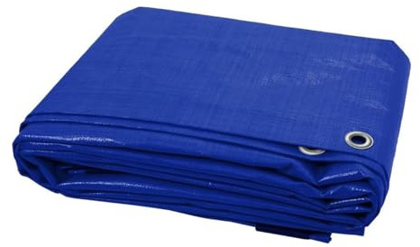 Bâches bleues | 2,7 x 3,6 m | 20 feuilles par pelote | Couvertures multi-usages très résistantes