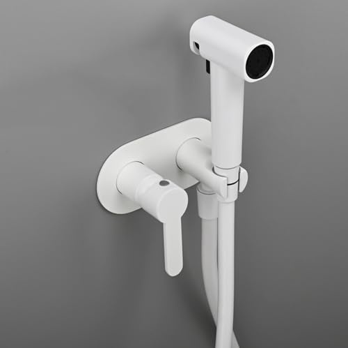 Portable Bidet Sprayer for Toilets Adjustable Hot & Cold Water Chrome Handheld Bidet Shower Kit with Hose Toilet Accessory for Hygiene and Comfort