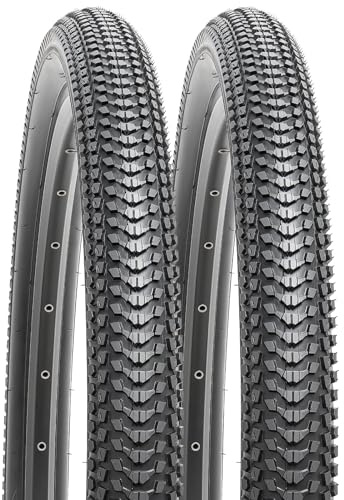 YunSCM 2PCS Foldable 26 inch Bike Tyres 26x2.10 Tyres 54-559 Compatible with 26x2.0 26x2.1 26x2.125 MTB Bikes Bicycle Tires