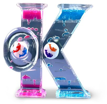 SYFUNLV Minuteur Sensoriel Liquide,Sabliers Liquides avec Mouvement à Bulles,Jouet Sensoriel Calmant pour Autisme,Soulagement du Stress,Relaxation,TDAH (Style 3)