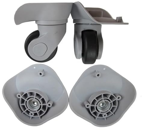 Universal Kofferrollen 3 Paar Ersatz-Gepäckräder for Koffer, leise, Spinner-Rollen, A08, Gummiräder, Trolley-Zubehör(Grey Large)