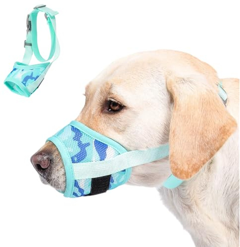 DoggieKit Museruola per Cani,Morbido Museruola Cane con Velcro Regolabile per Cuccioli e Cani di Taglia Piccola,Media e Grande,Impedisce di Masticare, Rosicchiare,Abbaiare e Mordere, Animali Museruola