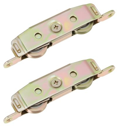 Briny River 2 Pezzi Rulli Porta a Vetri Scorrevoli 1-1/4 Pollici Tandem Metallo Portata 150kg Compatibile Con Jeld Wen Truth 31761A Truth 30410
