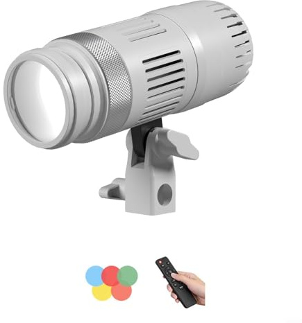 HomeVortex Luz de relleno de enfoque ajustable 3500K-6500K con ángulo de haz de 10°-50°, luz azul baja, para transmisión en vivo, fotografía, resaltado del cabello y ambiente de fondo (Y1)