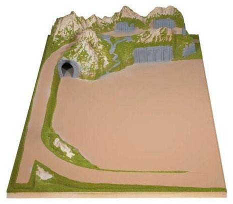 NOCH 0080120 H0 Anbauteil Links Drehscheibe Passend für (Fertiggelände): Silvretta H0 Märklin C-G