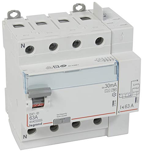 Interrupteur différentiel 4P 400V~ 63A type F 30mA - 5 modules