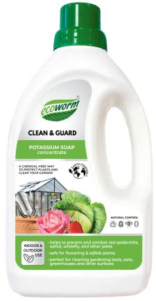 Ecoworm Potassium Soap Concentrate – Organic Horticultural Soap for Plants – Natural Bug Spray & Leaf Wash for Garden Tools & Surfaces (1 L Makes Many L)