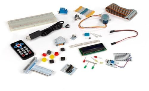 Whadda Raspberry Pi® Solderless Breadboard LCD Module GPIO Expansion Board IR Receiver Stepper Motor Resistors LEDs Sensors Remote Control Storage Box