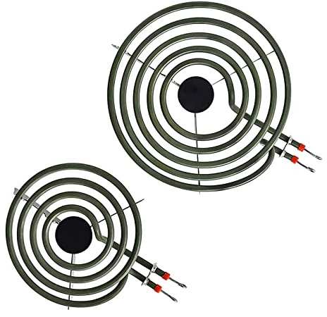 LXun Upgraded MP22YA 2 Pack Electric Range Burner Element Unit Set, 1 x MP21YA 8 and 1 x MP15YA 6 Stove Burners Replacement for Kenmore, Hardwick, Maytag, Norge Whirlpool Electric Range Stove