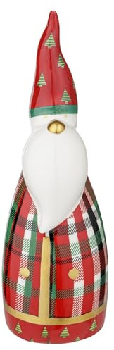 Baroni Home Weihnachtsfigur aus Porzellan verziert, Dekoration bunte Dekoration Hochwertige Weihnachtsfigur, großer Weihnachtsmann, 7X6X22 cm