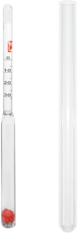MIKONI Vinometro per zucchero e vino, coltello da vino in vetro, coltello da alcool, contatore per vino, saccarimetro per vino e miele, vino di frutta