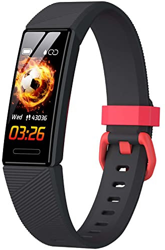 DIGEEHOT Rastreador de fitness para niños, pulsera de fitness con monitor de frecuencia cardíaca, reloj de fitness para niños, rastreador de actividad, podómetro, reloj deportivo para niños y niñas