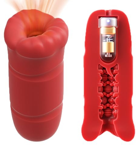 Elektrischer Masturbator Mann Handfrei Cup mit 10 Vibration blow job Massagefunktion, Blowjob Sex Spielzeug für die Männer, Taschenmuschi Penis Masturbatoren, Masturbieren für Männer