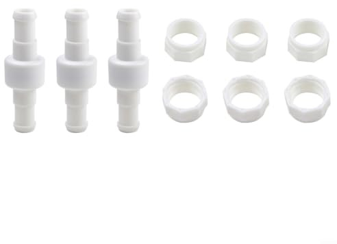 Zoegneer 3-teiliges Poolreiniger-Schlauch, Drehschlauchmutter-Set, 3 Stück, Schlauchdrehgelenk D20 und Schlauchmutter D15, Ersatz für Polaris 280, 380, 180