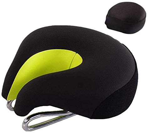 Komfort-Fahrradsattel, Memory-Schaum, gepolsterter Fahrradsattel, U-Form, nasenlos, Mountainbike, Straße, Stadt, MTB, Fahrradsattelkissen, breit, stoßdämpfendes Fahrradzubehör