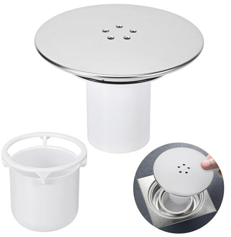 Szaboviktoria 90/115 mm Tappo Scarico Doccia, Piletta Filtro Capelli, Copri Scarico Anti Odore, Facile da Installare, Previene Intasamenti, Accessorio per Doccia Standard