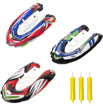 Badewanne Boot Spielzeug, CIYIN 3 Stück Motorboot Spielzeug zum Aufziehen, Aufblasbare Wasserspaß Boot, Badeboot Kinder, Schnellboot Spielzeug, Spielzeug u Boot für die Badewanne