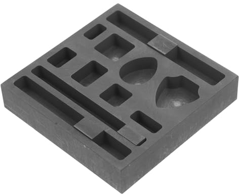Schwarz Graphitgießform mit 11 Löchern, für Metallguss | Schmelztiegel Metall, Gießform Graphit für Gold Silber, Hoch Vielseitig