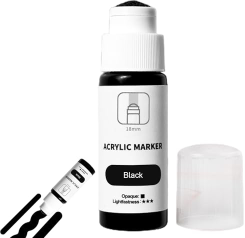 Vmiorzq Rotulador acrílico, punta de pincel para, resistente al agua, 60 ml, para graffiti, fregona de graffiti para etiquetar, dibujar, sobre metal, vidrio, madera