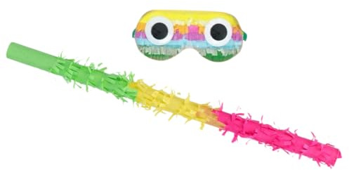 LOLIPPYY Pinata mit Stabilem und Augenbinde Partyzubehör für Geburtstagsfeier und Fest Leichtes Plastik Design für Erwachsene Spaß Beim Pinata Spiel