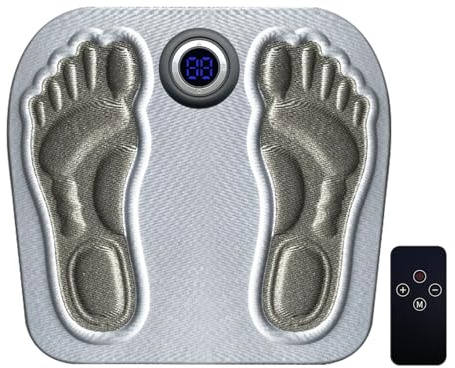 Elektrische Fußmassageräte EMS Fuß Massagegerät - Elektrische Fußmatte Mit 8 Modi & 19 Stufen - Tiefengewebe Entspannung Für Yoga, Reise - 210g - Ideal Für Home Office, Hotel