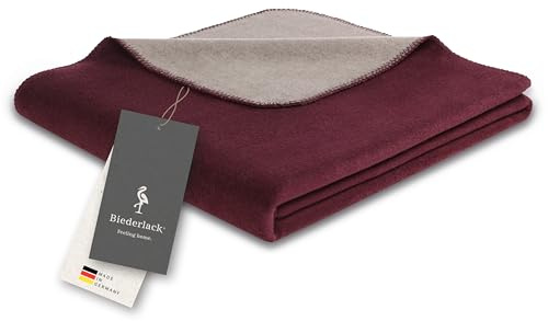 biederlack® weiche Wohndecke Cotton Doubleface, Sofadecke in 150x200 cm | Made in Germany, Kuscheldecke aus Baumwoll-Mischgewebe, Wendedecke, warme Couchdecke, OEKO-TEX Made in Green