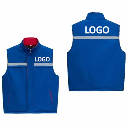 MYKDMCL Gilet Invernale Imbottito In Cotone Personalizzato, Giacca Riflettente Da Lavoro Protettiva, Abbigliamento Da Lavoro, Abbigliamento Caldo, Design con Logo Personalizzato