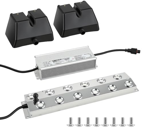ExKeen Brumisateur à ultrasons 12 têtes – 9L/H, 400W avec bouée, générateur de Brouillard pour Bassin, Jardin, rocaille, Serre, Stockage de légumes et décoration d'halloween