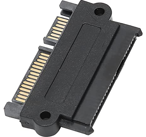 Omquot Convertidor de 15 Pines, Adaptador de Puerto SAS a para Conexión de Disco Duro de Alta Velocidad para PC, Carcasa de Plástico Negro (Directo (10310))