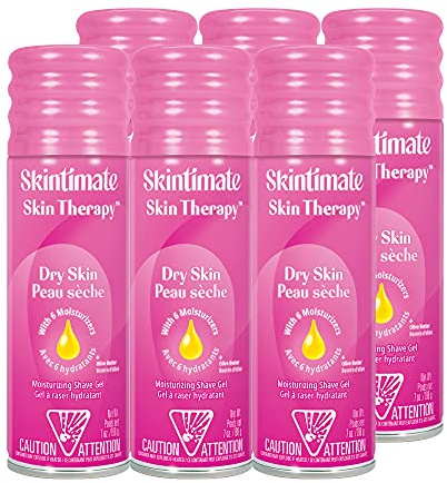 Skintimate Skin Therapy Dry Skin Shave Gel for Women, 6 Pack | Skintimate Shaving Cream for Women, Womens Shaving Cream, Shaving Foam, Womens Shave Gel, Pack of 6, 7oz each