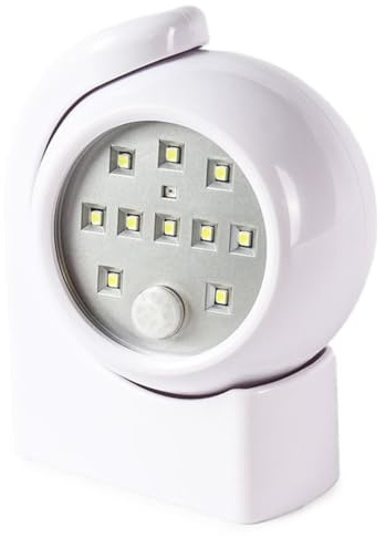 Festive Lights Rundleuchte verstellbar 360° 10 LEDs weiß Bewegungsmelder außen innen Schranklicht Schrankbeleuchtung LED Bewegungssensor