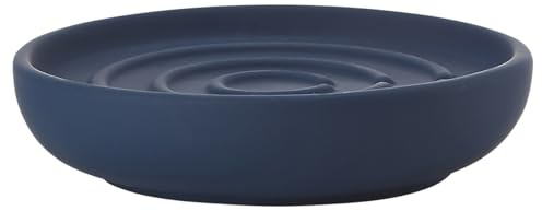 Zone Denmark Nova One Seifenschale, Seifenablage, Seifenhalter aus Porzellan mit Soft Touch-Beschichtung, Durchm. 11 cm, Höhe 2,5 cm, Royal Blue