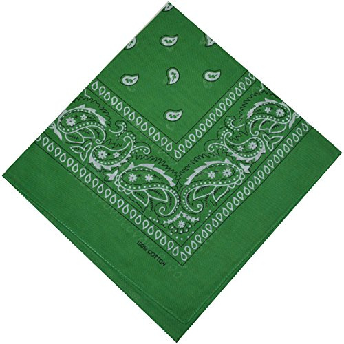 Bandana, halsduk, biker, 1-pack, 3-pack, 6-pack, 12-pack, Nikki-halsduk, Paisley-huvudduk, 100 % bomull, 24 färger