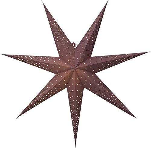 Star Trading Papierstern Point Rot Ø 80 cm - Leuchtender 7-Zack Adventsstern aus Karton, Fensterdeko Weihnachten, Wanddeko, Geschenkbox