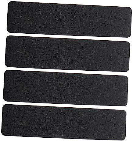 TEHAUX 4stücke Rutschfeste Pvc-bodenband Für Treppen Und Böden Schwarz Selbstklebend Strapazierfähig Für Außen Und Innenbereiche Schützt Vor Stürzen Und Verletzungen