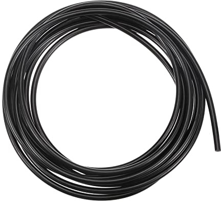 sourcing map Polyurethan Rundriemen Antriebsriemen 3,8mm Durchm 3 Meter Länge Glatt Oberfläche PU Urethan Förderband Riemen für Antriebsübertragung, Schwarz