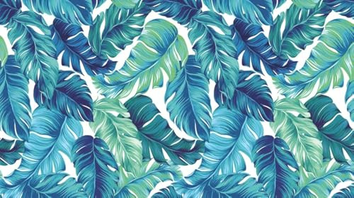 FEBE Strandtuch XXL Tropische Blätter 100x180 cm Badetuch Groß 100% Mikrofaser Handtuch Stranddecke Sommer-Handtücher