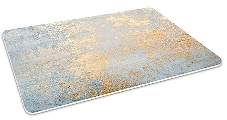 HUBDECO Flexible Schutzmatte aus Strapazierfähigem Printfloor - Schutzunterlage Unter Sessel, Stuhl - Anti-Rutsch - Schützt Boden vor Kratzern - Zimmerdekoration - 120x90 cm Rustikales Holz