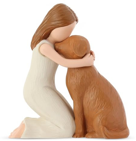 Carracci Love My Dog Figuren Statuen, Hundeengel Freundschaft Gedenkgeschenke, geformte handbemalte Figuren für Hundeliebhaber