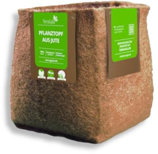 TerraGala Jute Blumentopf | 20 Liter | 10 Stück | Pflanzsack aus Jute | Blumentopf | kompostierbarer Pflanztopf | Übertopf aus 100% Naturfasern