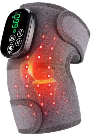 Fascia Riscaldante Per Ginocchio Senza Fili Con Luce Rossa 660nm & Luce Infrarossa Vicina 850nm, Cuscinetto Riscaldante Con Controllo Touch Screen, Cuscinetto Riscaldante Indossabile Con 5000mAh