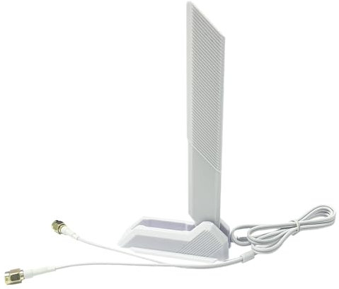 Gintai WLAN Antenna PC WiFi 6E Tri-band - 2,4 GHz/5GHz/6GHz, WiFi 6E Antenne per ASUS PCs Routers, Computer,Periferiche Gaming 2,4 g/5,8 g/7 g WLAN Amplifiers Magnetic Base Folding (Bianco)