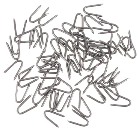 BESTonZON 70piezas U-Clavos De Hierro para Jardín Resistente Fijación De Malla y Cercas Exterior Estacas para Césped Herramienta Antioxidante para Jardinería y Fijación De Cercado