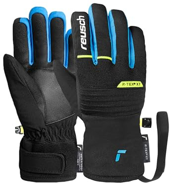 Reusch Benji R-TEX XT Gants de Ski pour Enfants et Adolescents - Gants d'hiver Chauds et imperméables avec Fonction Tactile - Respirants, Coupe-Vent, durables - Idéal pour Les Sports d'hiver et Le