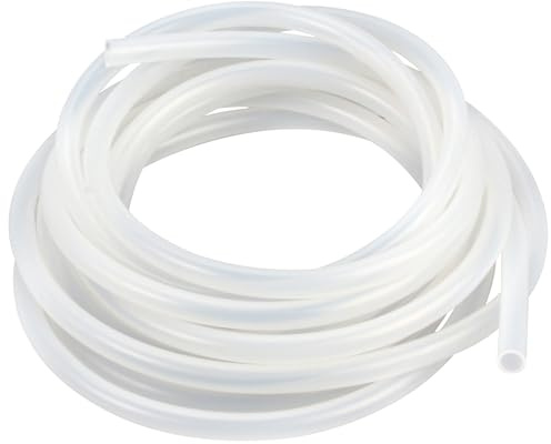 10mm×5m Lebensmittelechter Hitzebeständiger Silikonschlauch, Aquarium Silikon Schlauch Flexibel, Flexibler Lebensmitteltaugliche Rohr Transparent, Klar Wasser Luft Rohre für die Pumpe übertragen