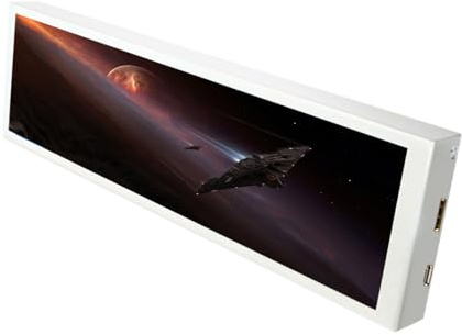 SHOOYIO Boîtier d'ordinateur avec contrôle tactile participatif 8,8 pouces Observe 720P 1920 x 480 écran de jeu et de bureau Multitraitement Outlet et jeu PC Case huit cents écrans