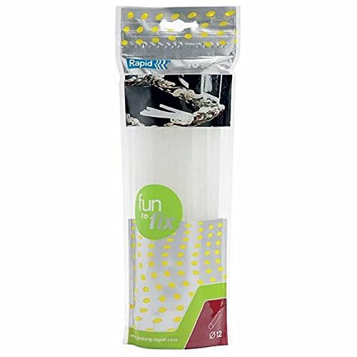 Rapid, 23499500, Bâtons de colle thermofusible, Multi-usages, Transparent, ø12mm, Longueur 190mm, 200g